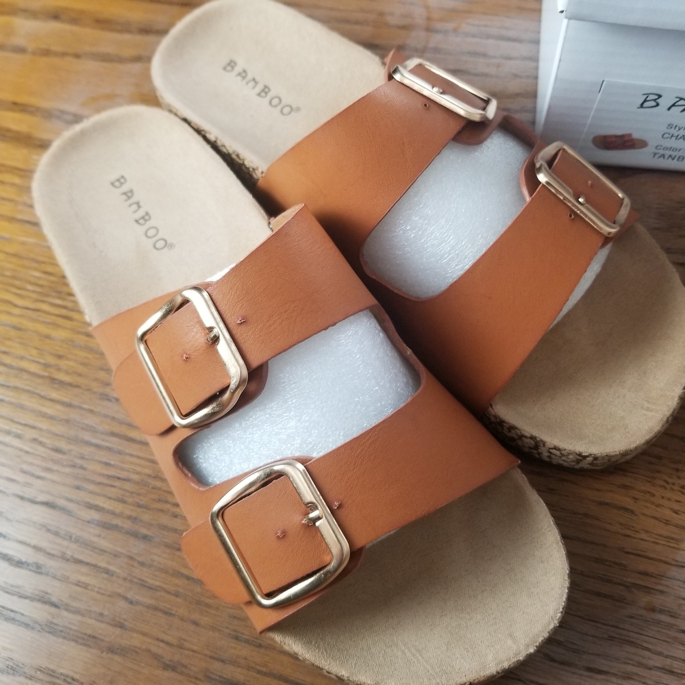 BAMBOO The Birks Vibe Sandal • Tan • 7